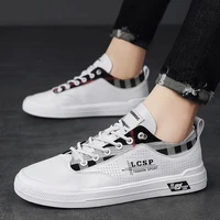 lcsp spring casual white shoes for men plaid mens sneakers tines platform shoes turnschuhe herren zapatos informales