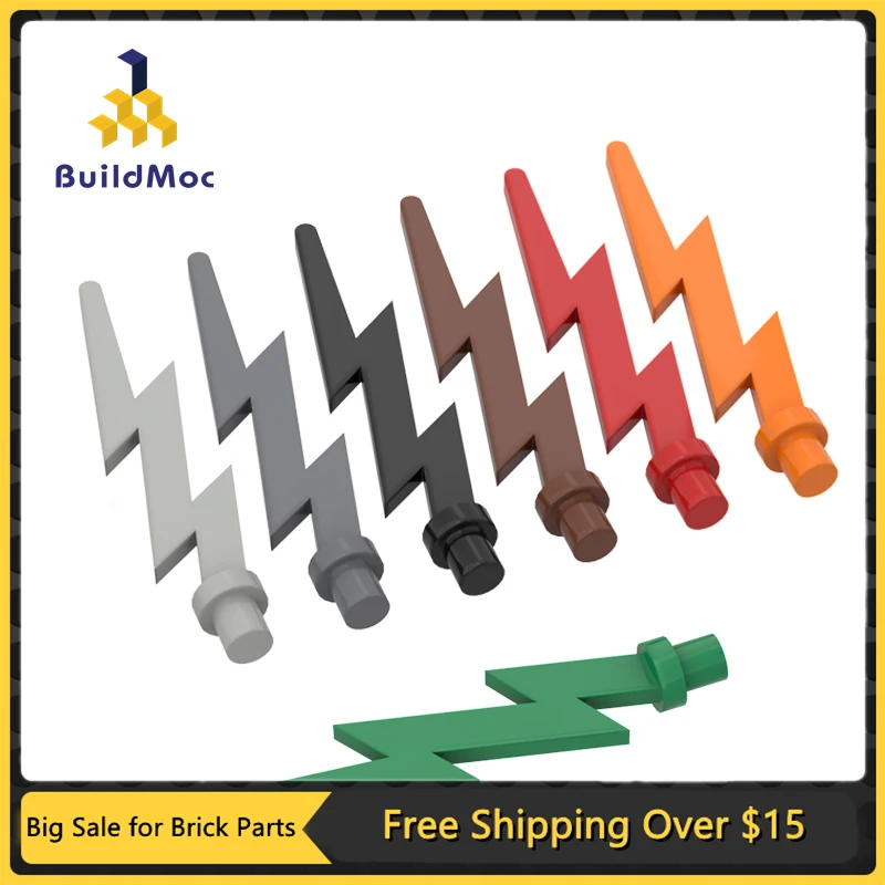 

10Pcs MOC Parts 27256 Wave Angular Lightning Compatible Bricks DIY Assmble Building Blocks Particle Kid Puzzle Brain Toy Gift