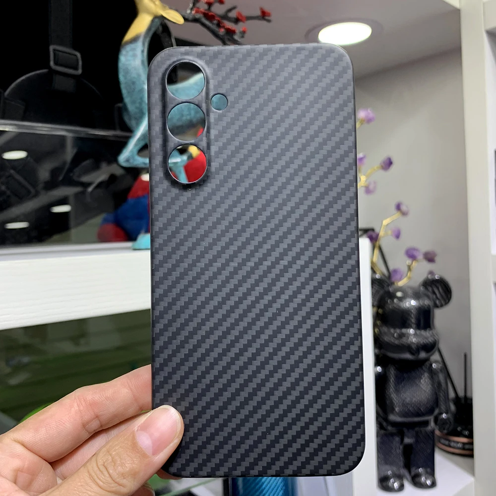 

For Samsung Galaxy A54 Case Real Carbon Fiber Cases Aramid Fiber Ultra Thin Protective Phone Shell