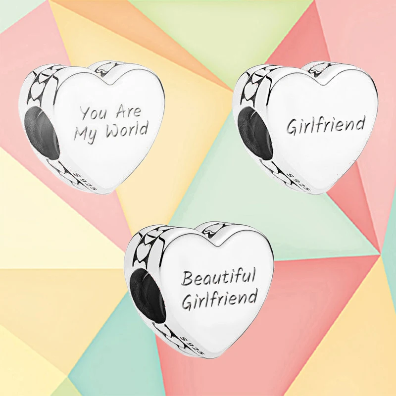 

Высококачественные ювелирные изделия из искусственного серебра 100% пробы, вы очарование сердца моего мира и романтический подарок для дам