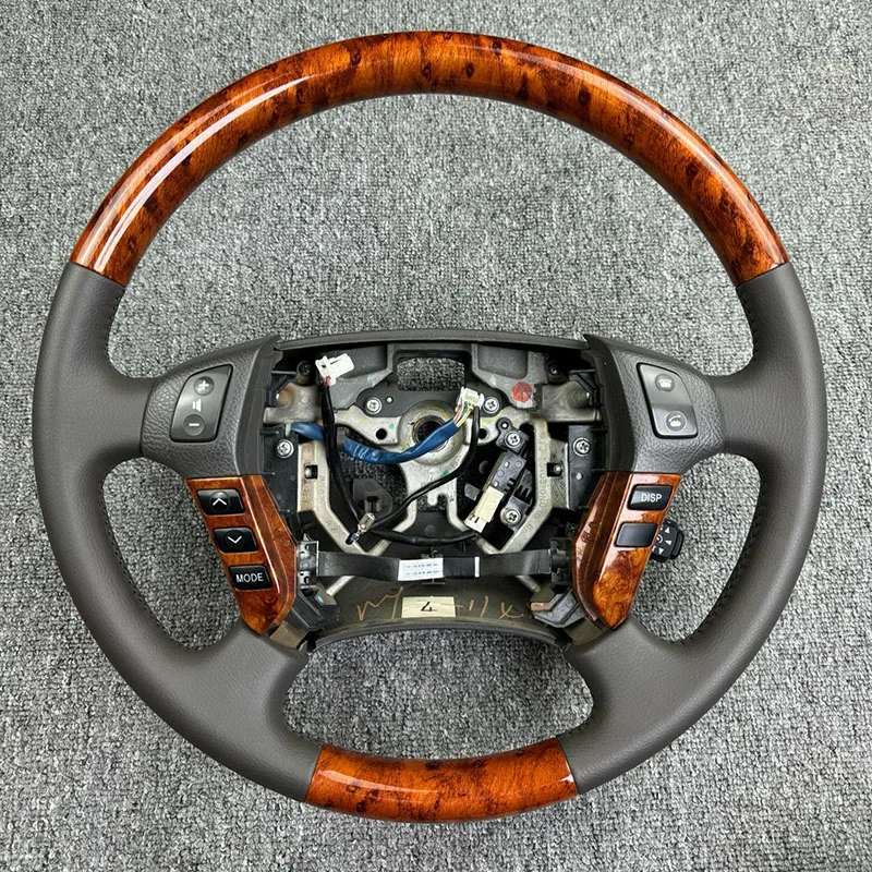 Фото Для Toyota Crown 05-09 08 07 06, рулевое колесо из орехового дерева и кожи на заказ №1