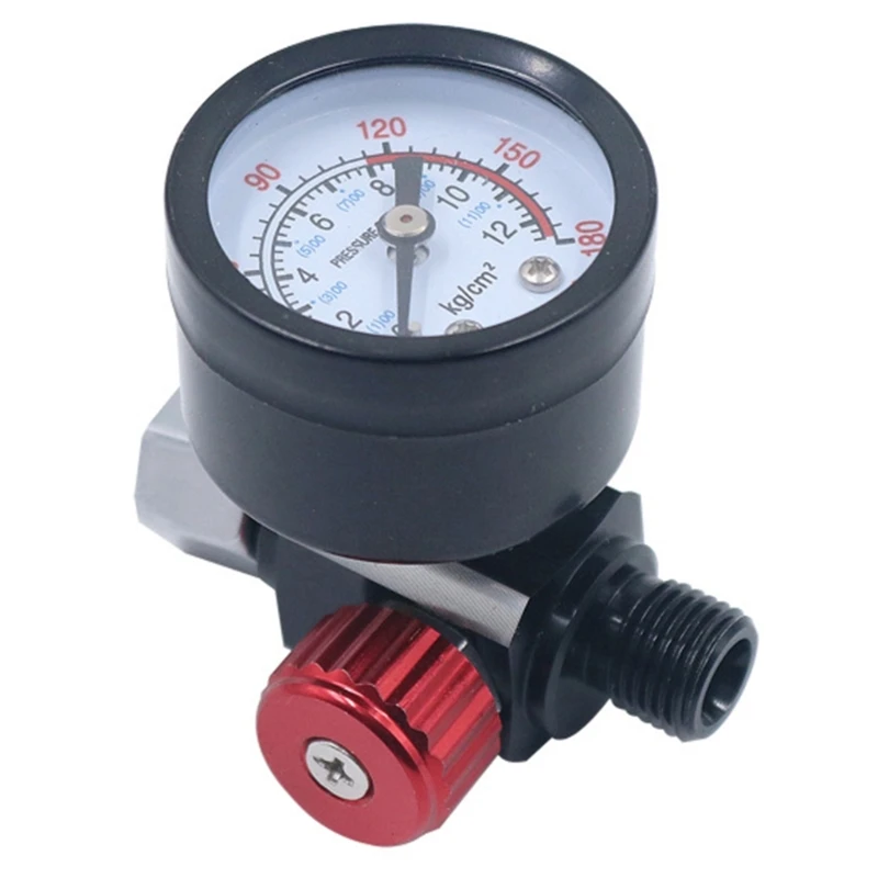 

1/4” Paint Gun-Pressure Regulator with Gauge Easy to Install for Air Tools Dropship