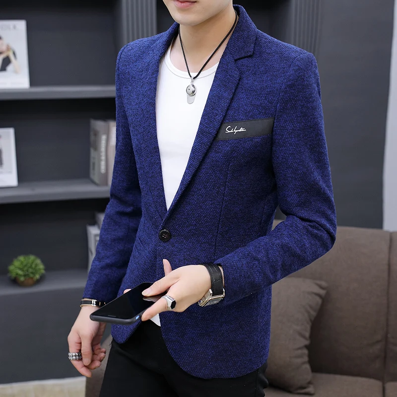 

Boutique high-end autumn and winter handsome new suit casual fashion business British trend slim gentleman single west coat