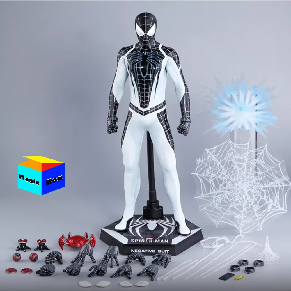 

Hot Toys VGM36 1/6 Male Game Version Marvel Negative Space One Piece Combat Suit Spider-Man Full Set 12inch Action Figures Body