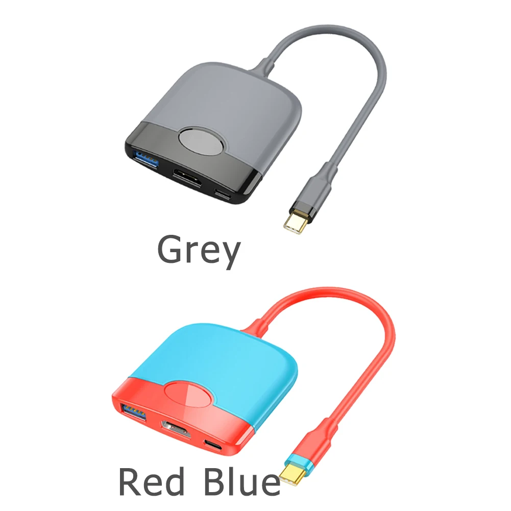 

Адаптер-концентратор 3 в 1 с Type-C на 4K HDMI-совместимый USB C 3,0 для MacBook Nintendo Samsung Dex Huawei P30 Dock Xiaomi 10 TV