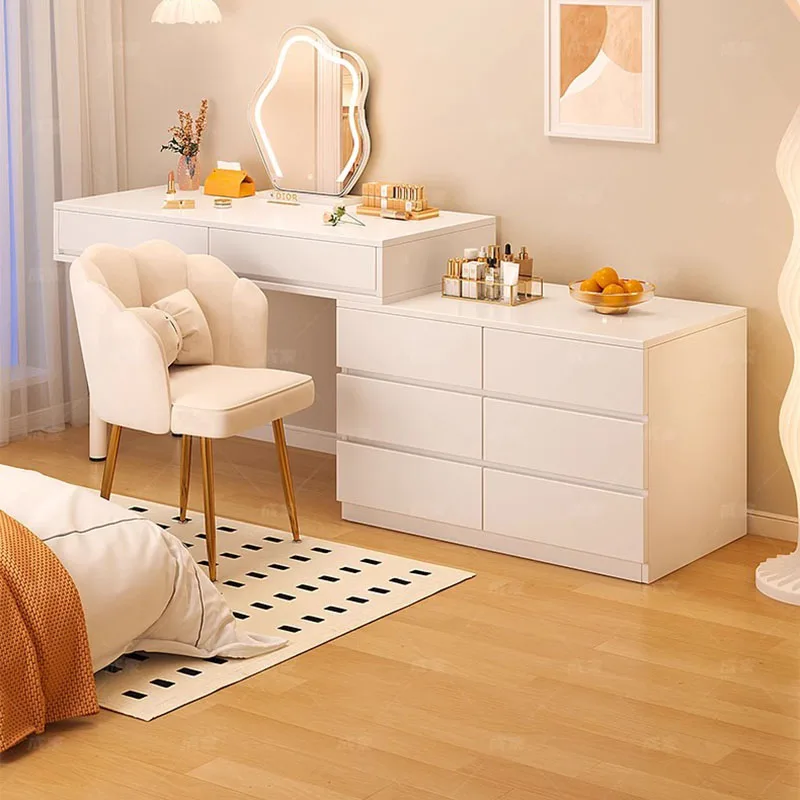Современный роскошный туалетный столик ящик для хранения белые
