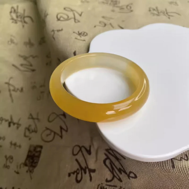 Натуральный желтый нефритовый браслет Jinsi Son Mountain Half Osmanthus