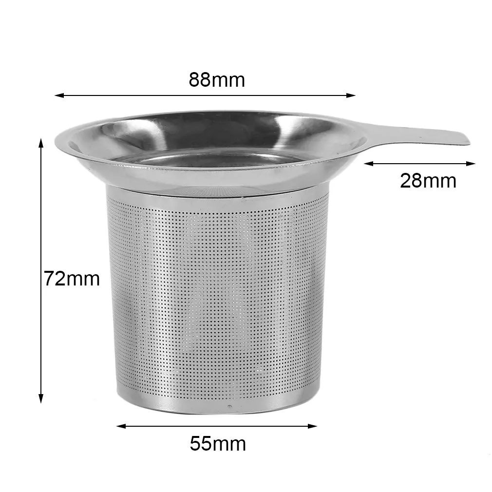 

Practical Tea Infuser Stainless Steel Fine Mesh Coffee Filter Teapot Cup Tea Strainer Filter Drinking Accessories