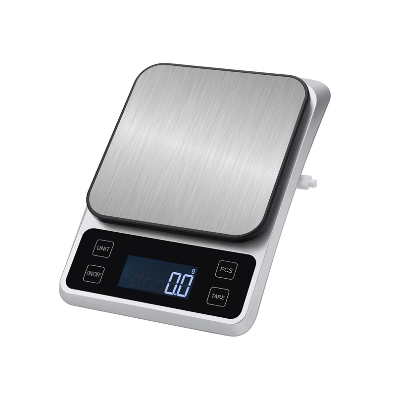 

5kg*0.1g LCD Precision Electronic Kitchen Scale Stainless Steel Weighing Scales Water Food Diet Postal Balance Measuring Tools