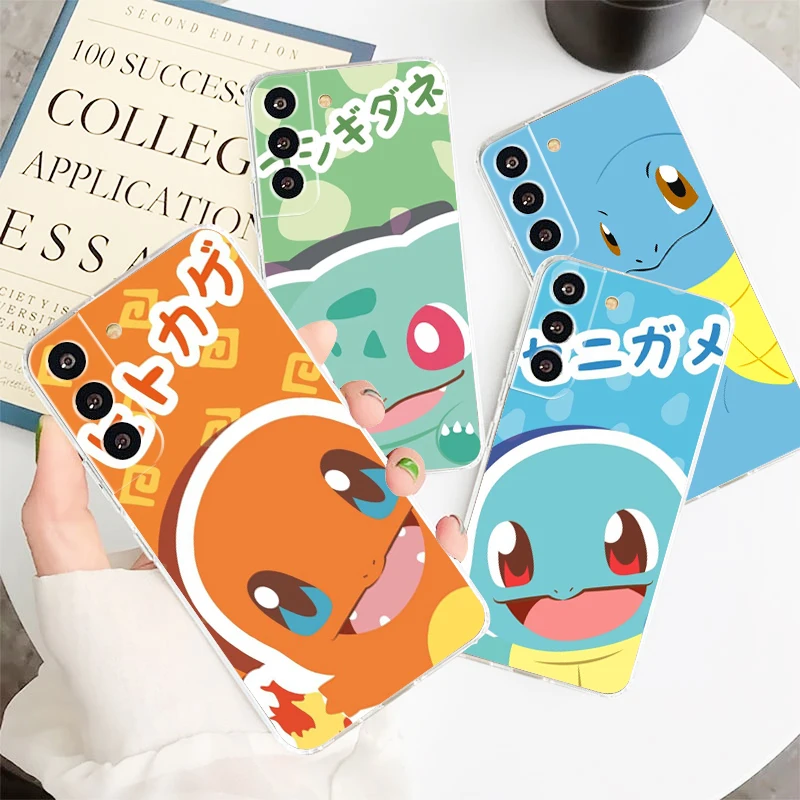 

Cute P-ikachu Eruption For Samsung S23 S22 S21 S20 FE Ultra Pro Lite S10 5G S10E S9 S8 Plus Transparent Phone Case
