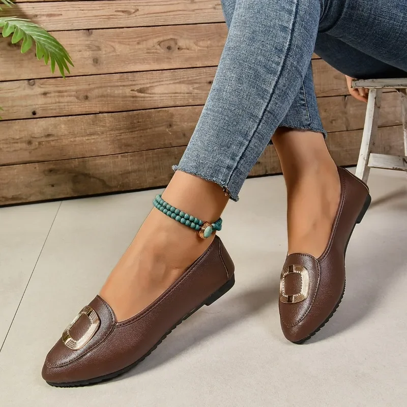 Туфли-оксфорды женские на низком каблуке мягкая кожа заостренный носок