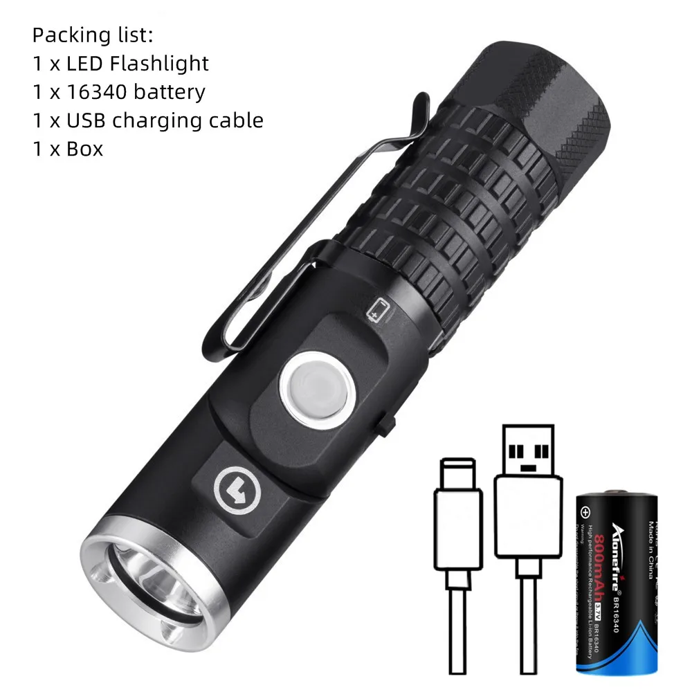 

AloneFire X93 Портативный Фонарик Черный 5 Вт