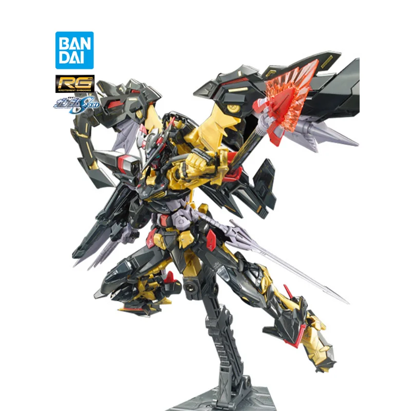 

Bandai Genuine RG 24 Gundam Astray Gold Frame Amatu Mina Custom 1/144 Anime action doll model toy Only genuine products