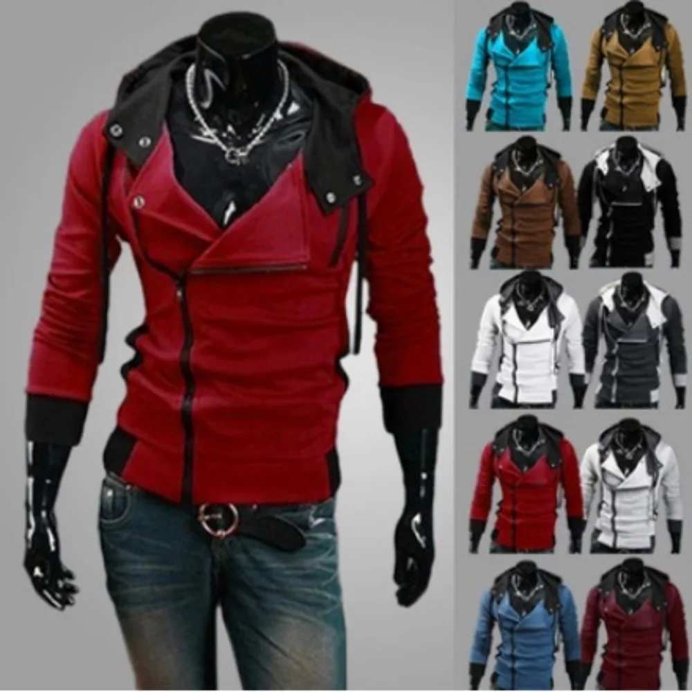 

Men's Hooded Sweater Jacket Men's Cardigan Slim Sweater
