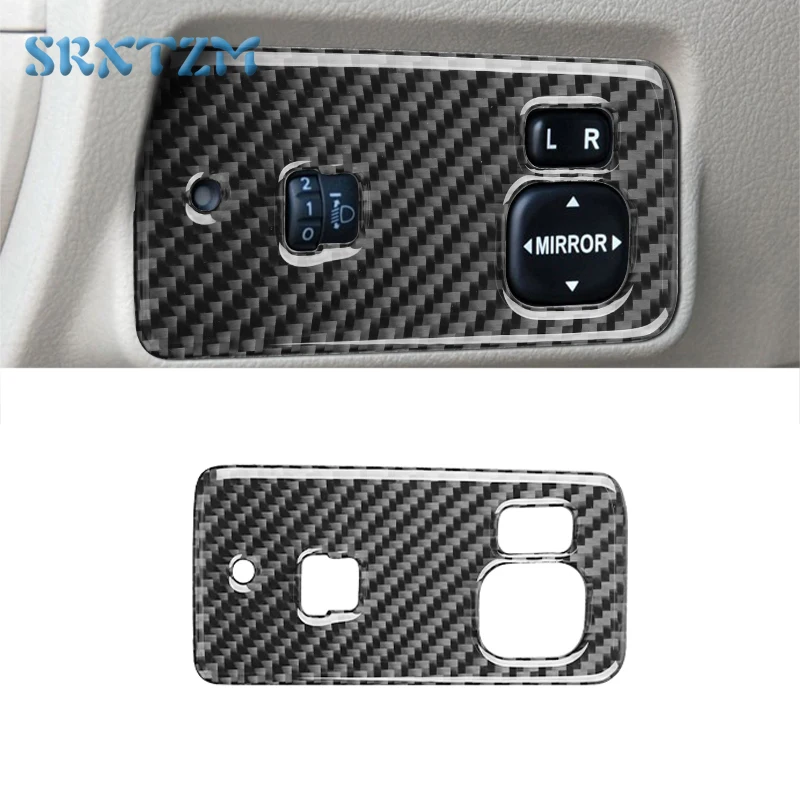 

For Toyota Corolla 2006-2012 Mirror Adjustment Panel Decoration Cover Trim Sticker Decal Car Accessories Carbon Fiber