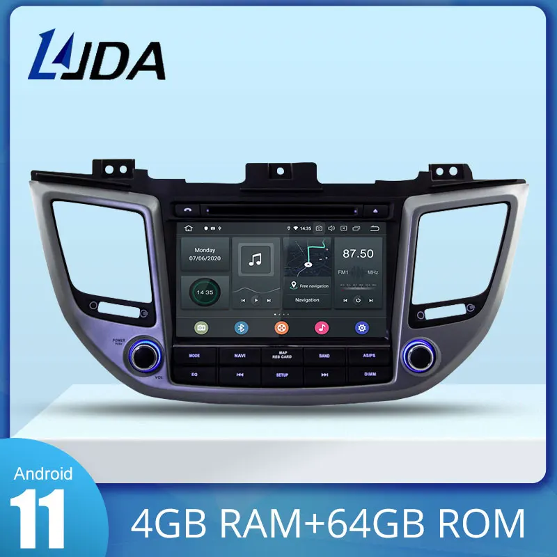 LJDA Android Car dvd player for Hyundai Tucson/IX35 2016 2017 2018 2 Din Car Radio gps navigation stereo multimedia 4G+64G