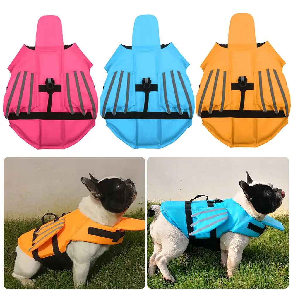 

XS-XXL Summer Pet Dog Life Jacket Reflective Pet Life Harness Vest Swim Suit Clothes Clothing for Small Medium Large Dogs