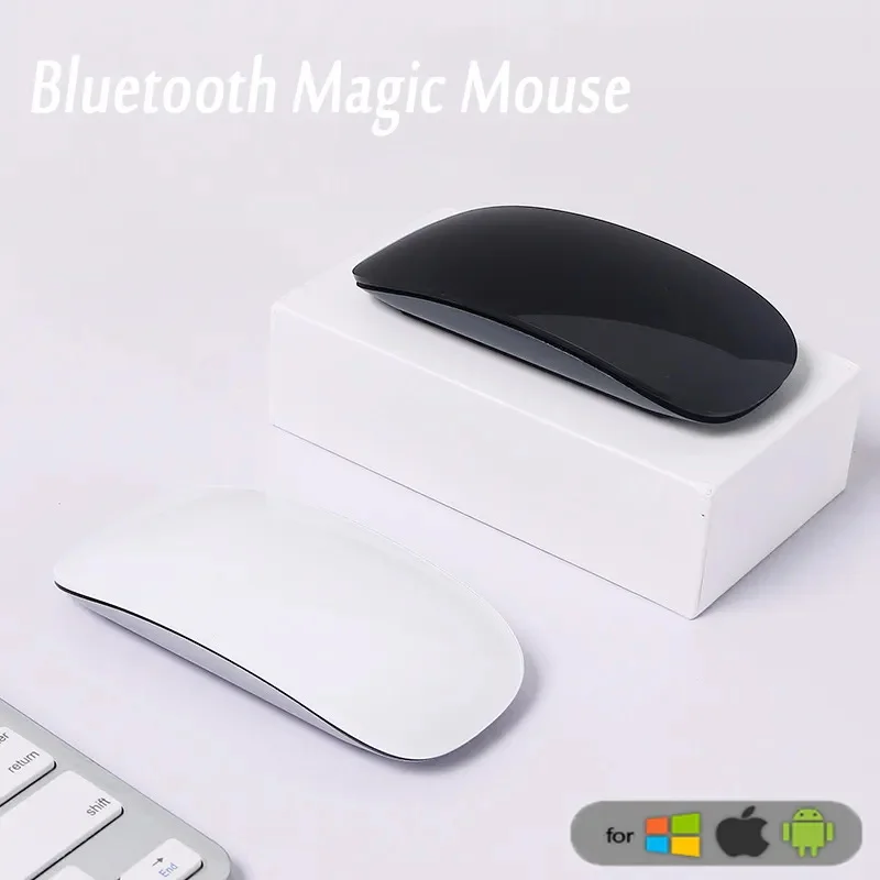 

Bluetooth 5.0 Magic Wireless Mouse Rechargeable Silent Touch Roller 1600DPI Ultra Thin Computer Mice For Apple Mac PC Laptop