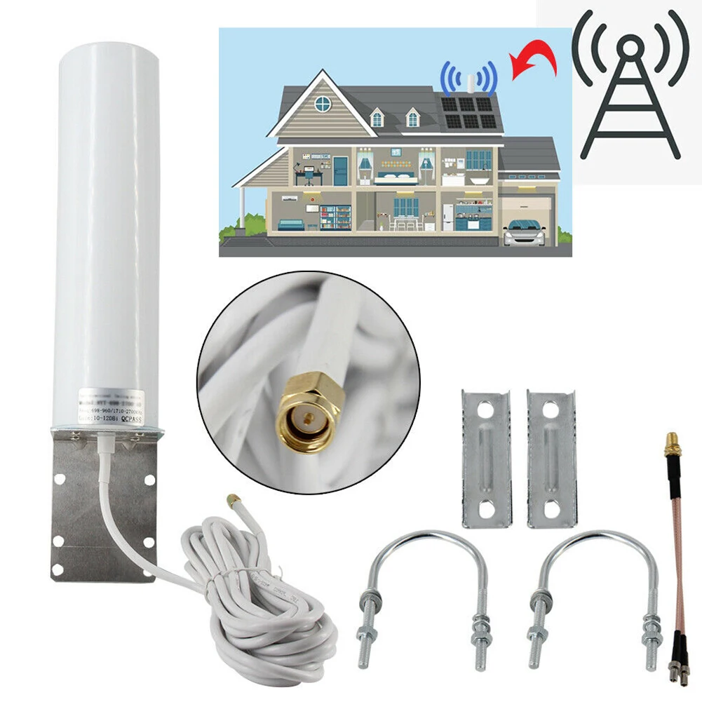 

Высокомощная 12dBi Helium Hotspot Miner Outdoor LoRa антенна для RAK Nebra Bobcat комплект антенн SMA Male 698-2700 МГц