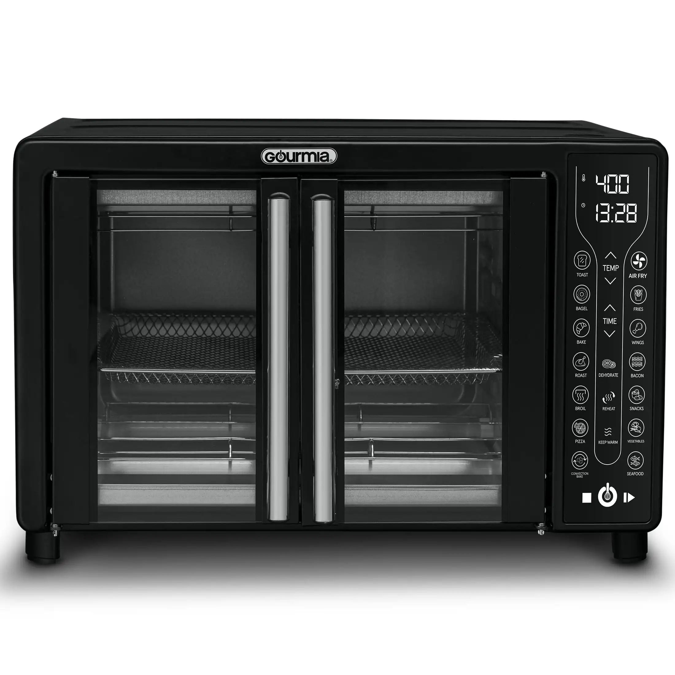 

Digital French Door Air Fryer Toaster Oven, Black