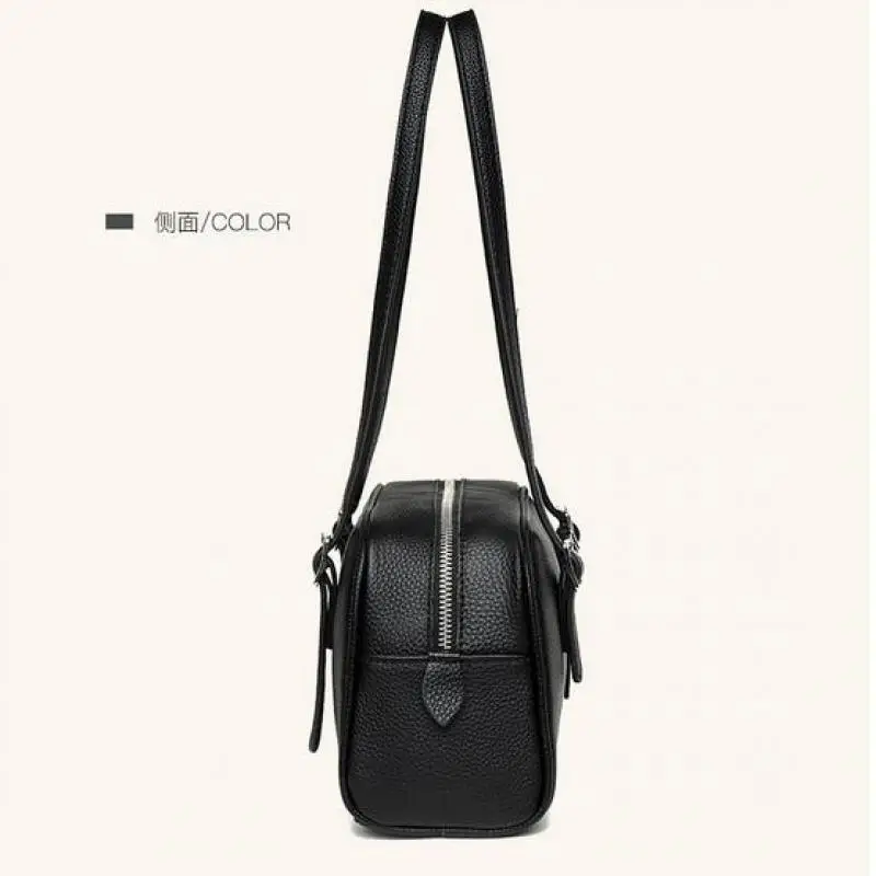 High-quality Women's Genuine Leather Handbag Top Layer Cowhide All-match Underarm Bag Large-capacity Lady Shoulder Messenger Bag