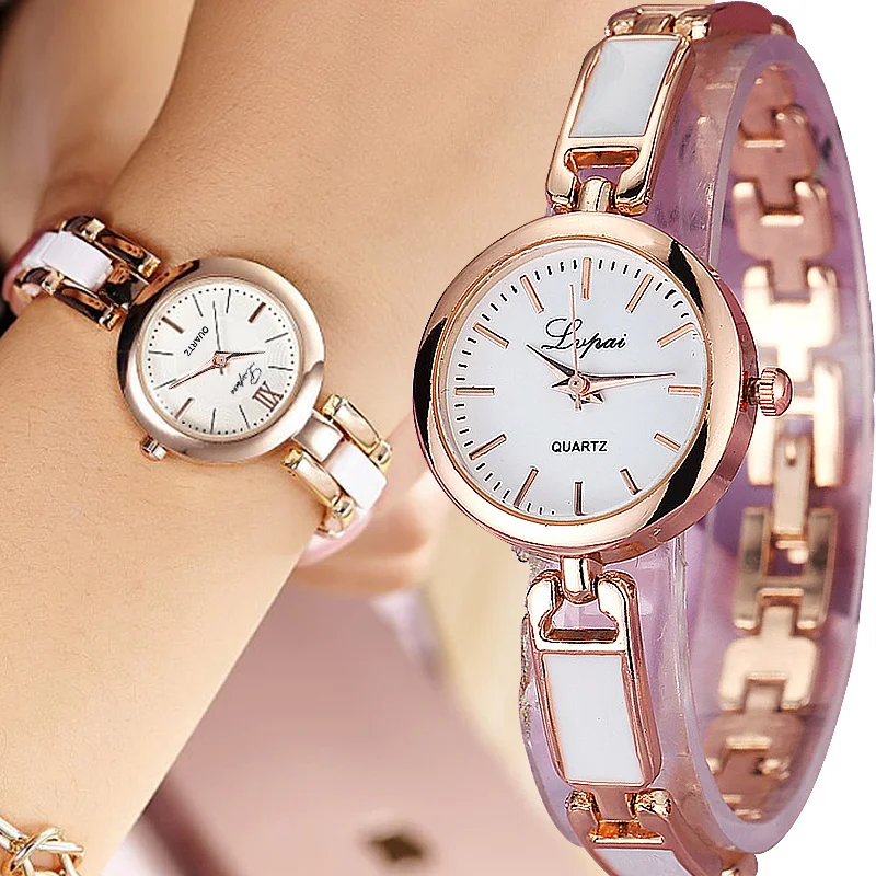 

Luxury Fashion Women's Quartz Wristwatches Alloy Bracelet Watches Simple Temperament Commuting Versatile Accessories Wristwatch