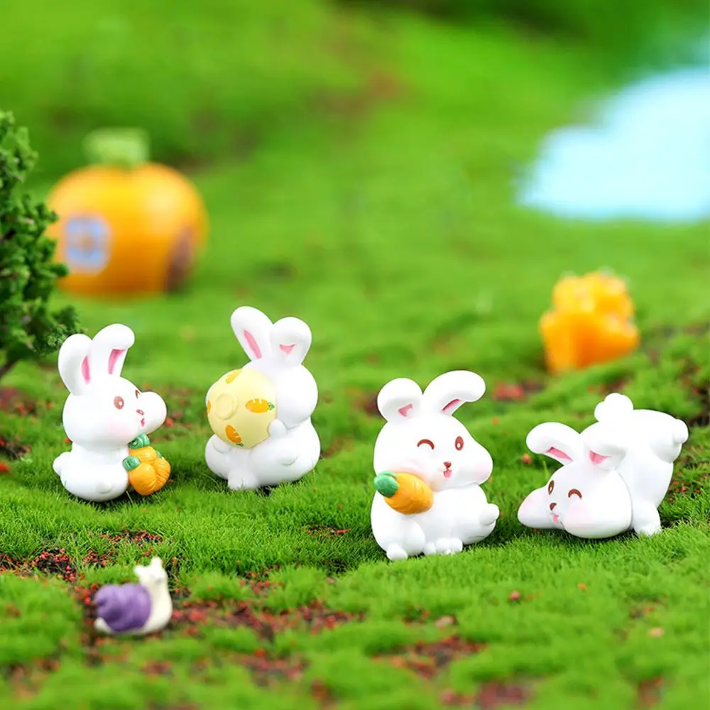 

Mini Cartoon Garden Desktop Home Decoration Greedy Rabbit Micro Landscape Figurine
