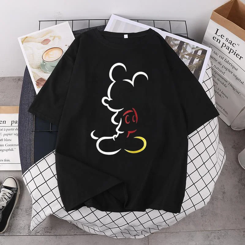 

Футболка женская с круглым вырезом и мультяшным принтом Минни Микки Маус