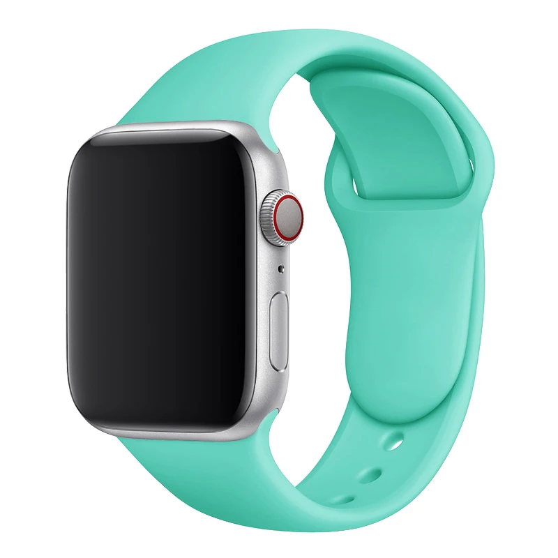 Ремешок силиконовый для Apple Watch Band 44 мм 40 45 41 42 38 браслет iWatch Series 7 3 5 SE 6 |