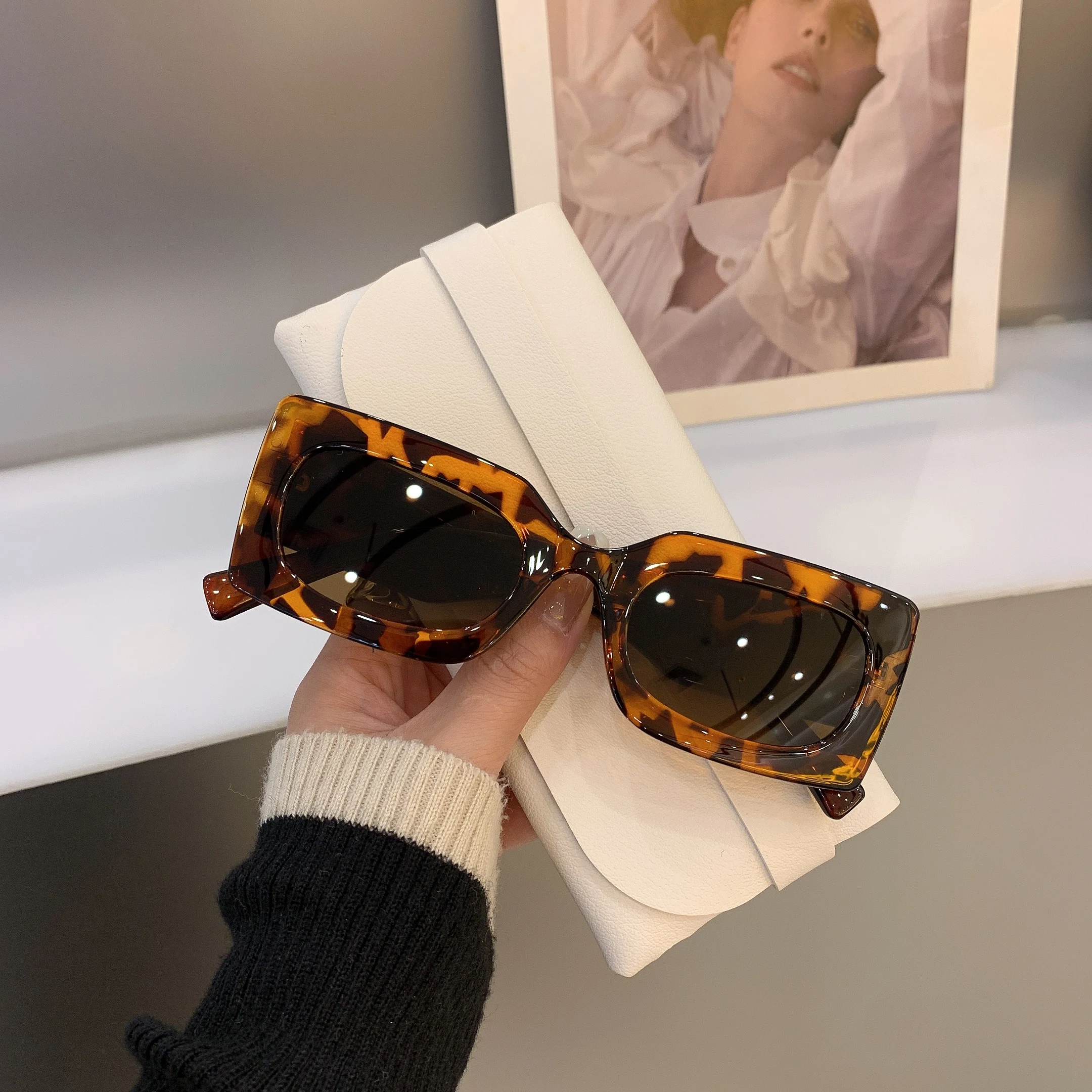 Популярные маленькие солнцезащитные очки в квадратной оправе новые модные