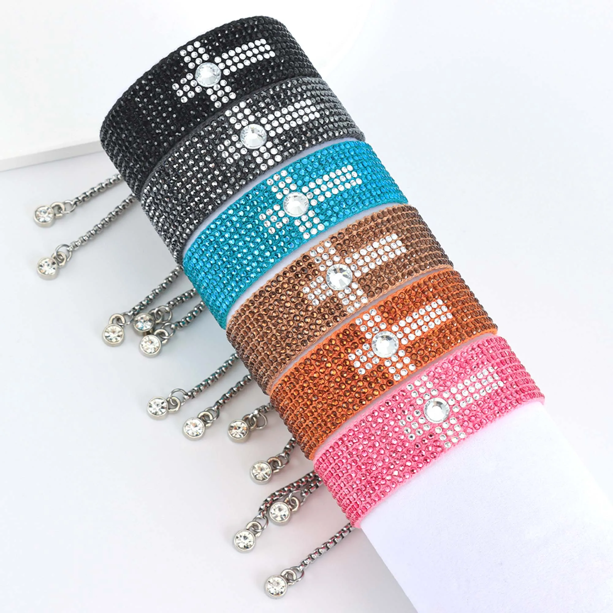 6 шт. браслеты-цепочки с бриллиантами оптовая продажа WWJD мужской браслет крестом