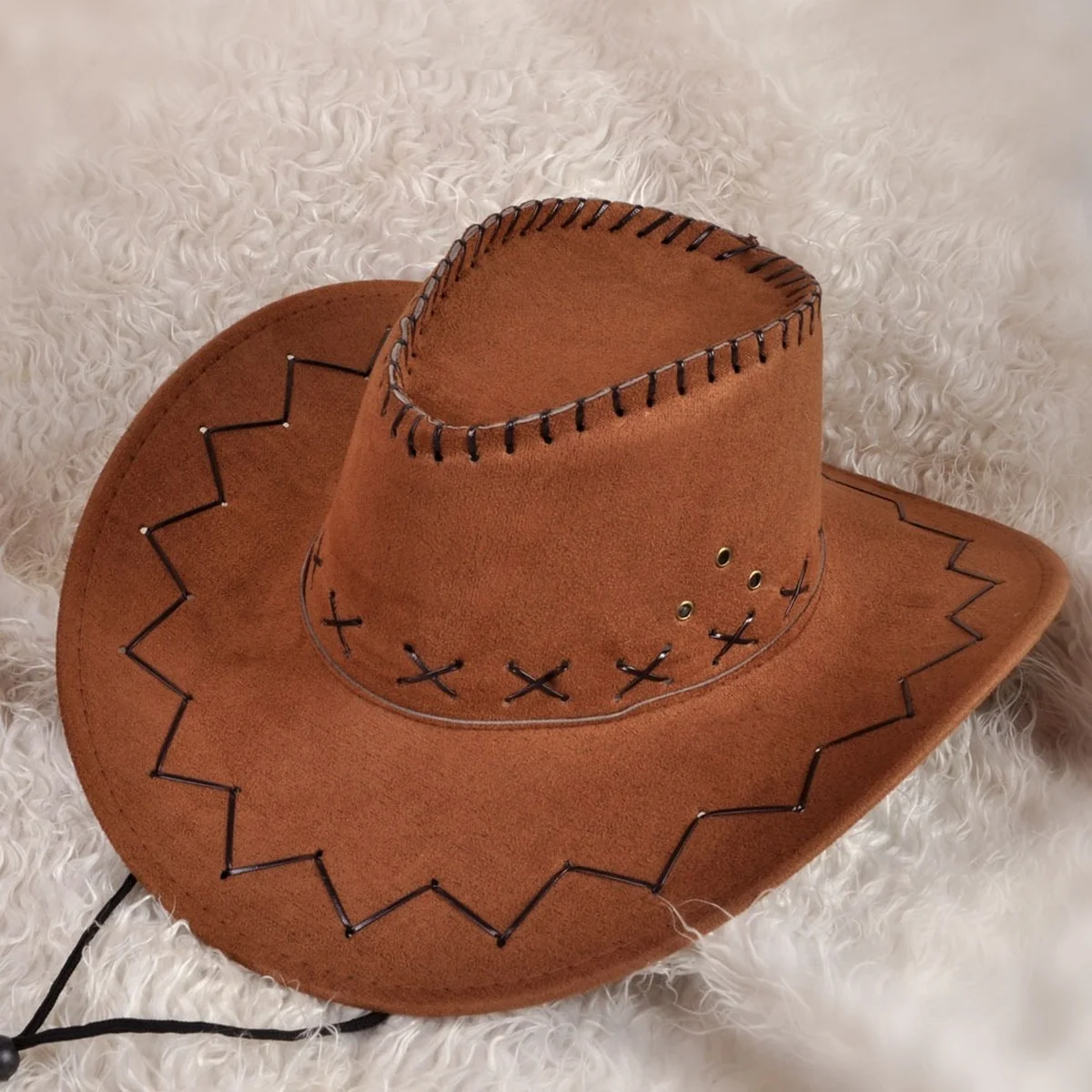 

Western Cowboy Hat Male Summer Outdoor Sun Hat Grassland Mongolia Hat Knight Hat Tourist Hat Stage Prop Hat Female Fishing