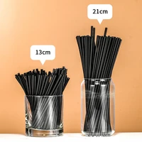 500pcsset black long short disposable cocktail straws flexible plastic wedding party supplies drinking rietjes 2113cm straws