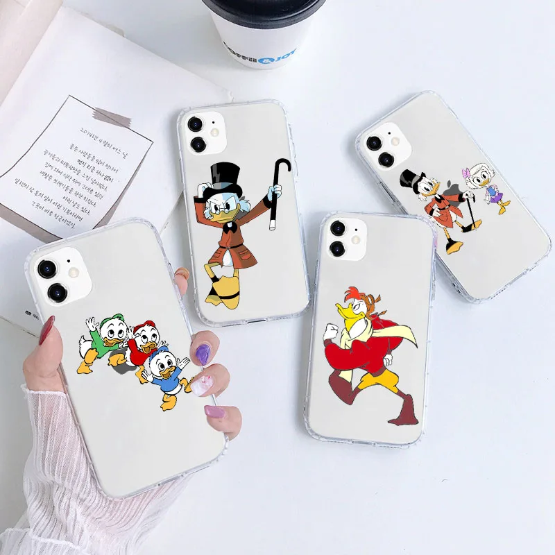 

A-41 DuckTales Transparent Cutout Soft Case for iPhone 8 7 Plus 6 6S 5 5S SE X XR XS Pro Max