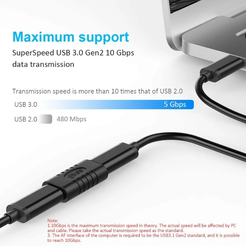 USB C-соединитель Адаптер Мама-мама 3 в упаковке Type C 1 удлинитель соединитель