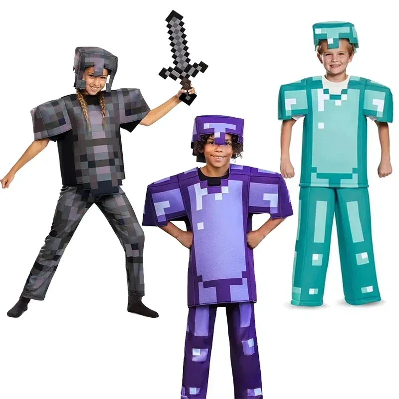 Новинка 2025 детский карнавальный костюм на Хэллоуин Deluxe My World Minecraftinglys наборы
