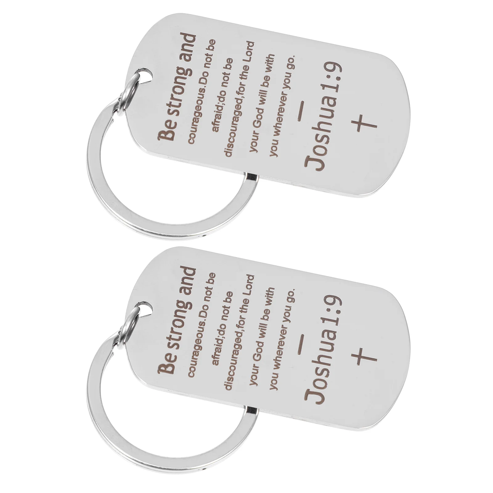 

2pcs Decorative Christian Keyring Cross Pattern Keychain Bag Pendant Adornment