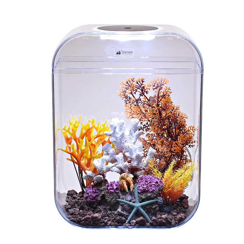 

Led Light Small Fish Box Pump Water Filter Quiet Guppy Desktop Fish Bowl Living Room Fountain Bocal Poisson Household Products