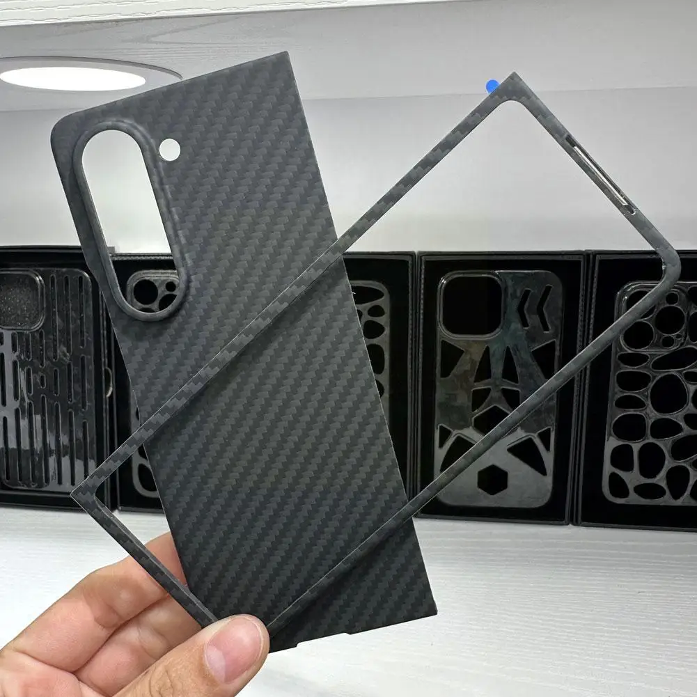 

Carbon Fiber Phone Case For Samsung Galaxy Z Fold 5 Aramid Fiber Anti-fall Busines Cover Galaxy I5M5
