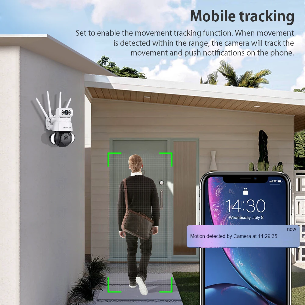 Pаспродажа IP-камера видеонаблюдения Shiвоенia, 4 МП, двухобъективная, Wi-Fi, 4-кратный зум, автоматическое отслеживание движения Цена IP-камера видеонаблюдения Shiвоенia, 4 МП, двухобъективная, Wi-Fi, 4-кратный зум, автоматическое отслеживание движения