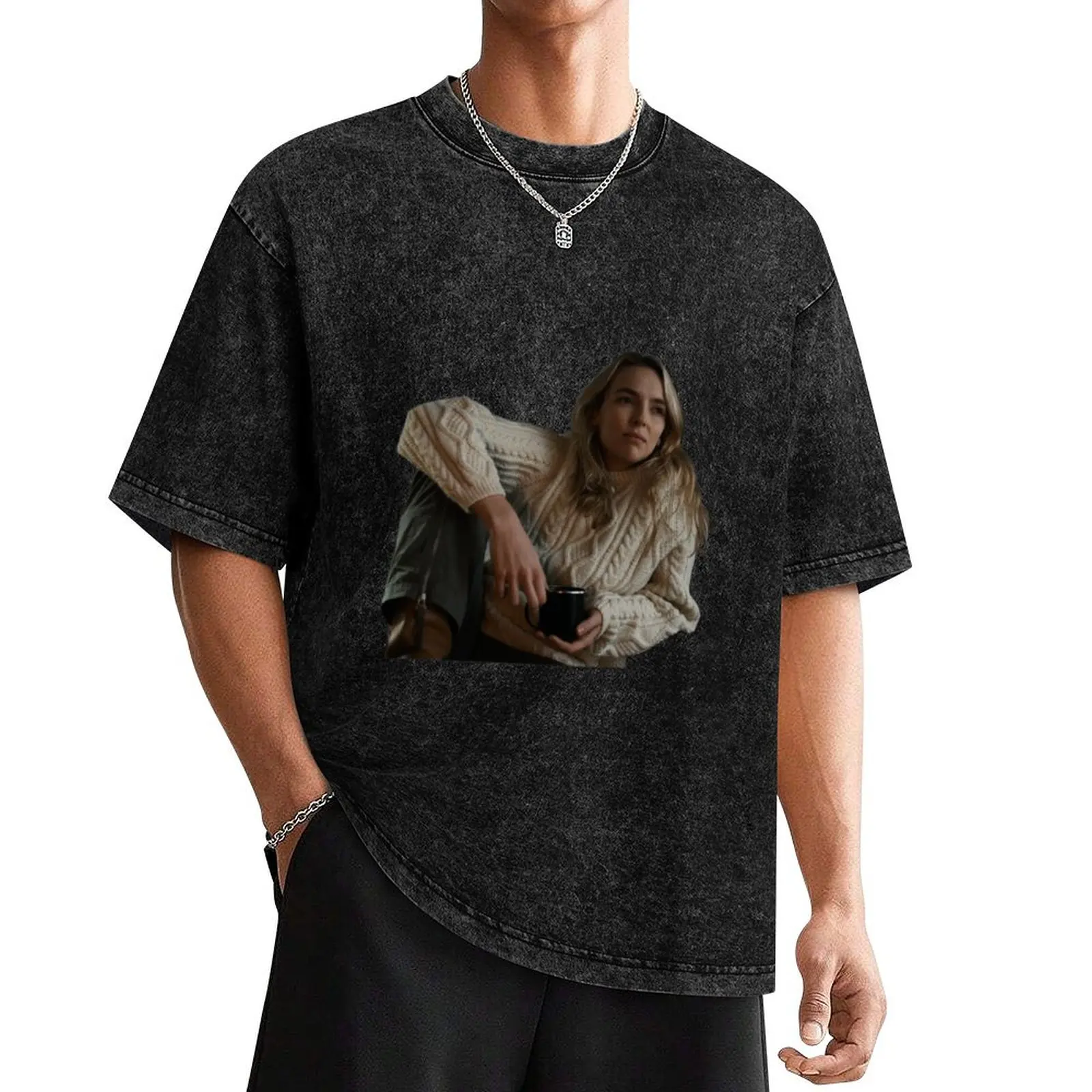 Футболка Villanelle в белом свитере одежда футболки персонализированные мужские с