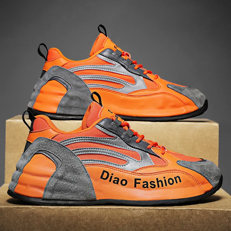 

Новинка 2023, мужские повседневные кроссовки, модная дышащая сетчатая повседневная спортивная обувь в полоску, крутая спортивная обувь для улицы