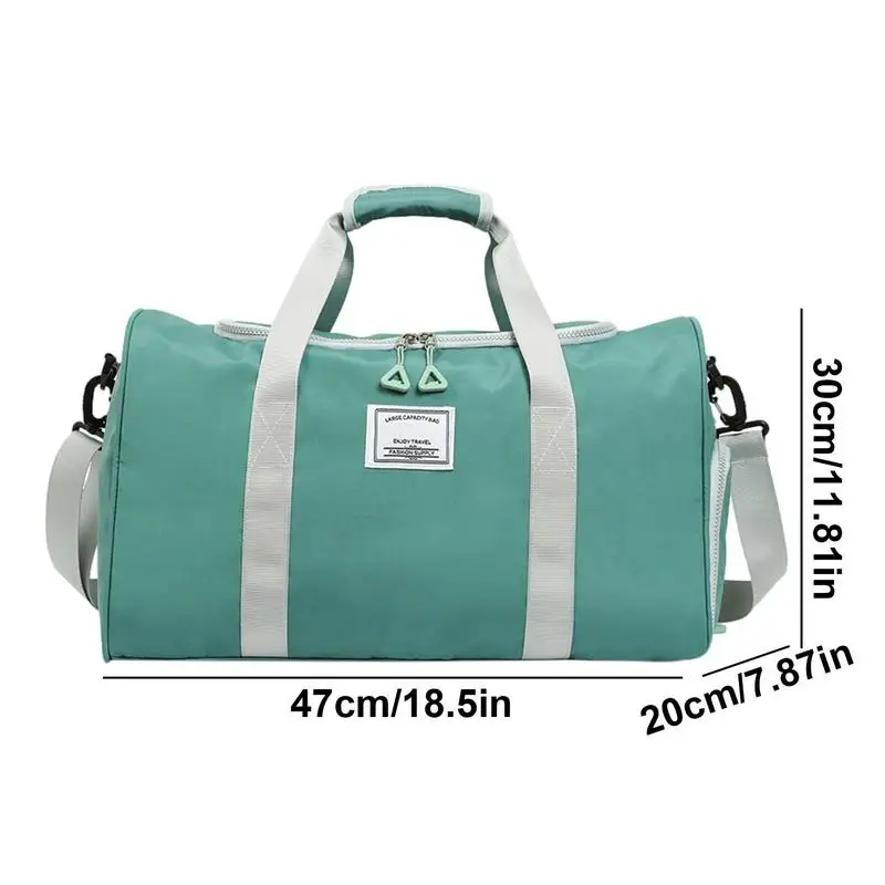 Gym Duffel Bag for Women Waterproof Yoga Tote Bag Gym Stuff Bag Men with Shoe Compartment and Wet Pocket Travel Accessories for