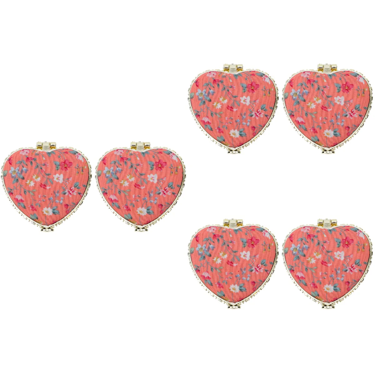 3 шт. компактные двусторонние зеркала для путешествий в форме сердца