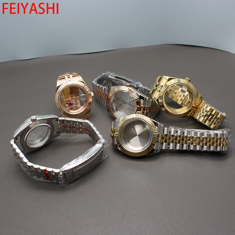 36mm 40mm Case Strap Watch Watchband Sapphire Crystal oyster perpetual day date For nh35 nh36 Miyota 8215 Movement 28.5mm Dial