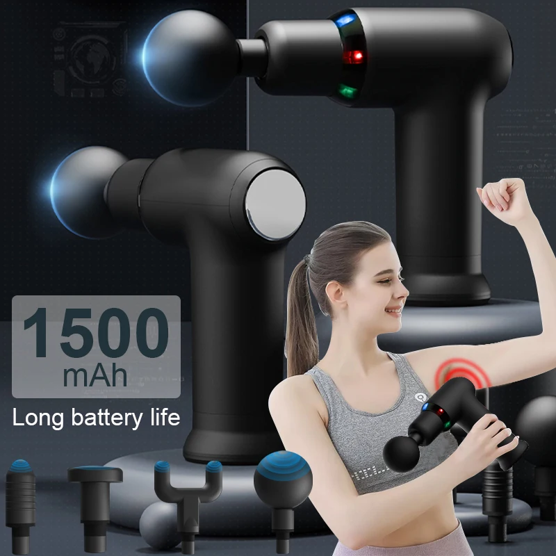 Professional Deep Muscle Massage Gun Electric Percussion Pistol Massager Pain Relief Body Relaxation Fascial Gun Pain Relief