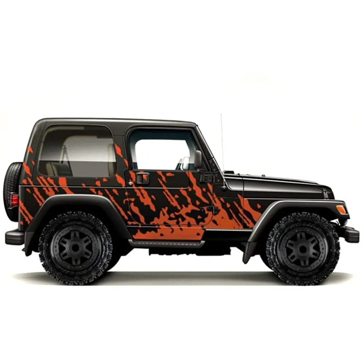 

2PCS Sports Stripe Pattern Car Sticker Car Tire Pattern Car Body Sticker Car Graffiti Car Livery(Type4)