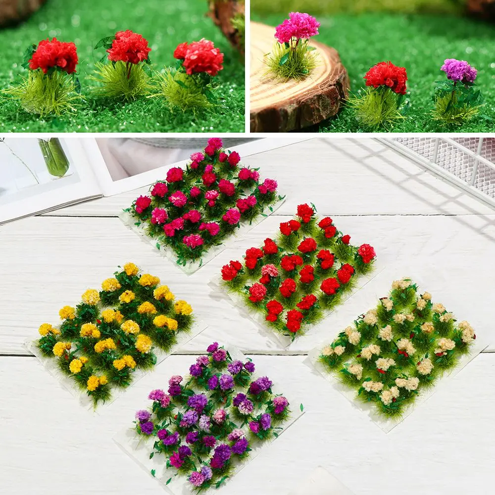Miniature Flower Cluster Static Grass Tufts Sand Table Layout Scene Model Fairy Garden Wargame Material Micro Landscape Photo