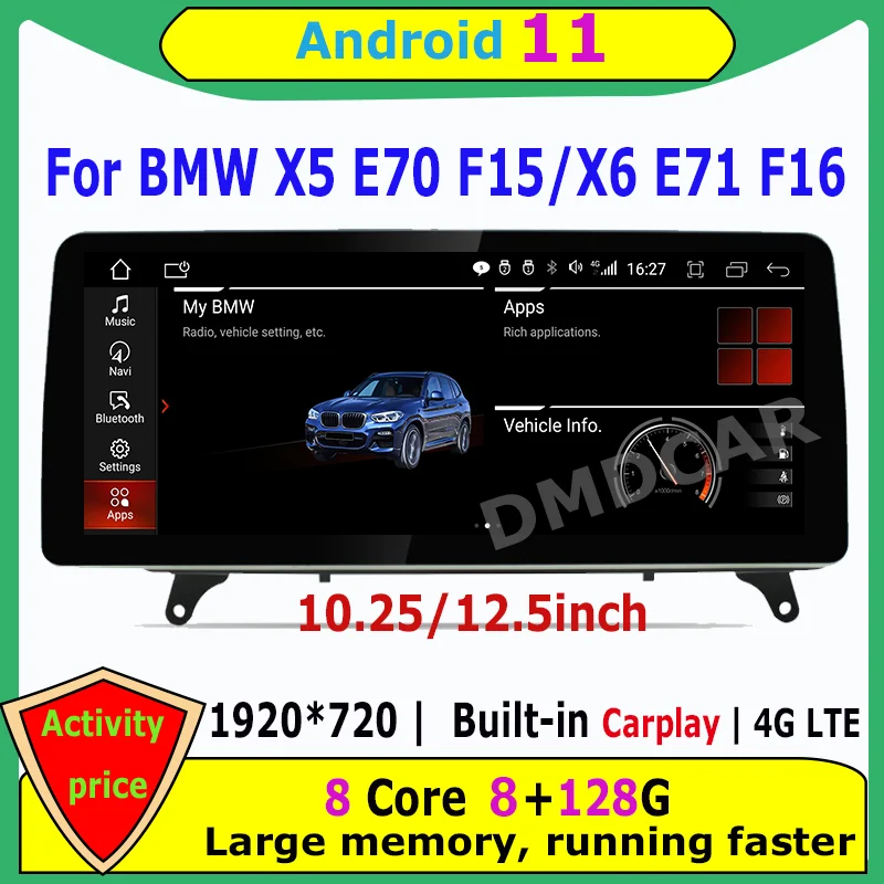 Автомобильный мультимедийный плеер проигрыватель на Android 11 экран 10 25 дюйма/12 5