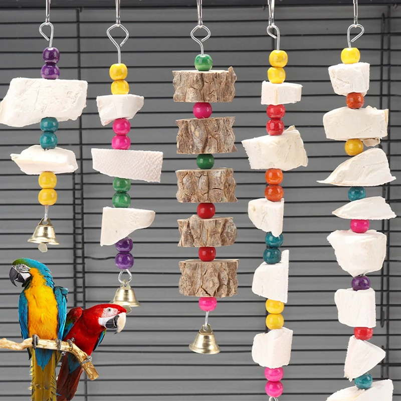 

Practical Parrot Toy Colorful Beads Teeth Cleaning Thickened Hook Parrot Training Toys Parakeet Accessories Pet Supplies